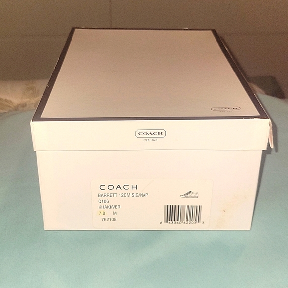 LNIB Authentic Coach sneakers canvas print Sz 7 - Picture 2 of 6